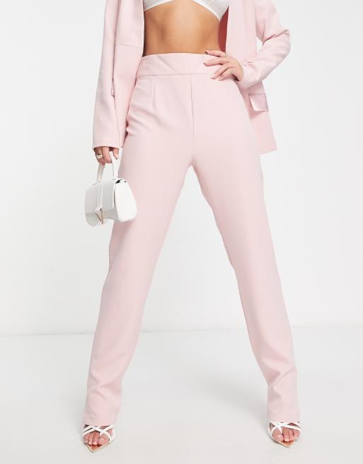 Femme Luxe tailored pants in light pink part of a set