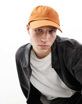 Fenton - Cappellino in twill di cotone color cuoio