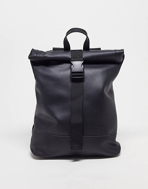 Fenton clip top backpack in black | ASOS