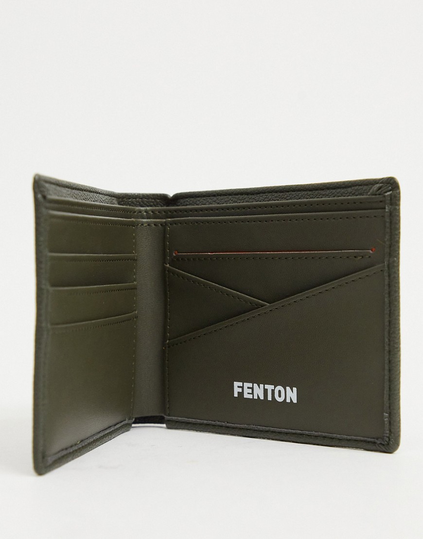 Fenton – Khakifärgad plånbok-Blå