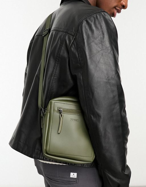 Bomber Jacket Leather Crossbody Bag