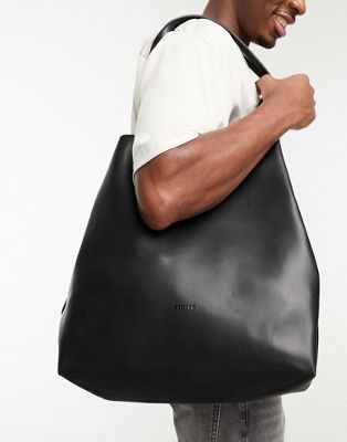 Fenton minimal tote bag in black