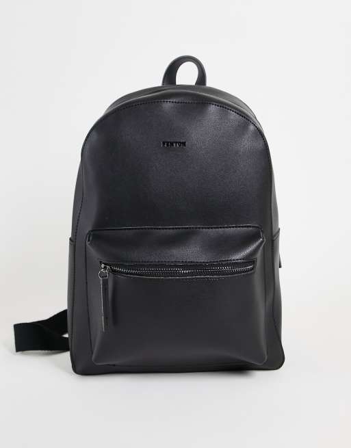 Fenton pocket front backpack in black | ASOS