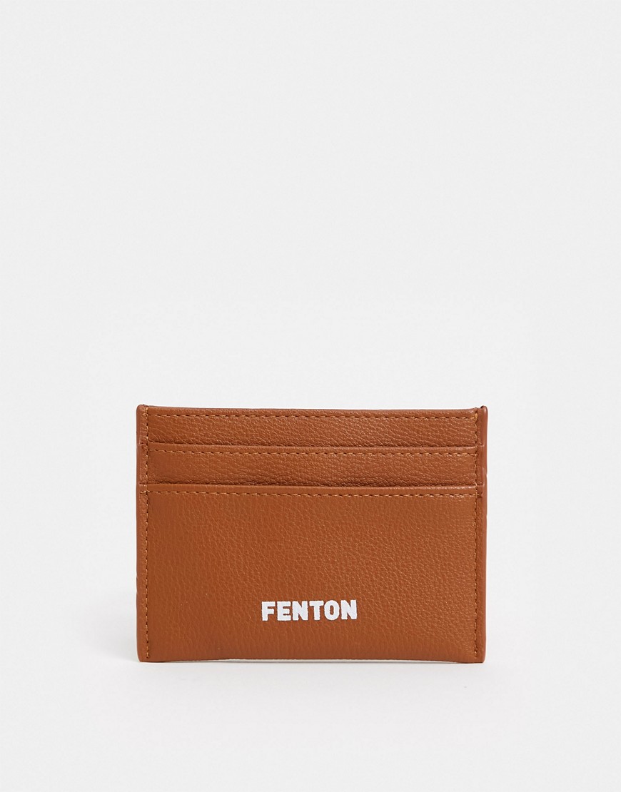 Fenton PU cardholder in brown