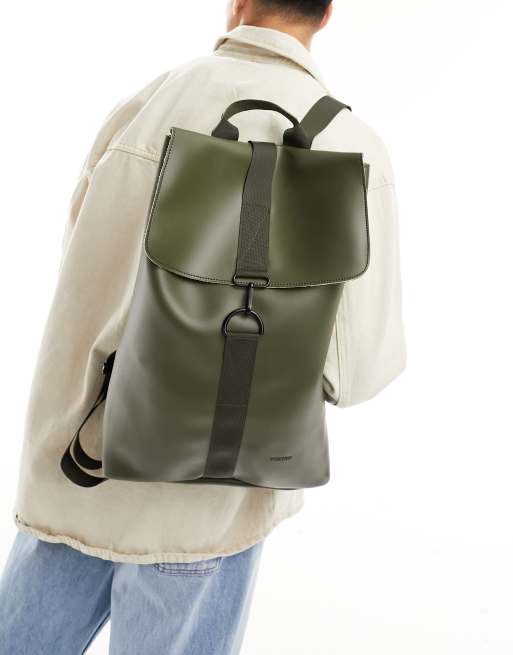 Fenton Rucksack in Khaki mit Clipverschluss vorne ASOS