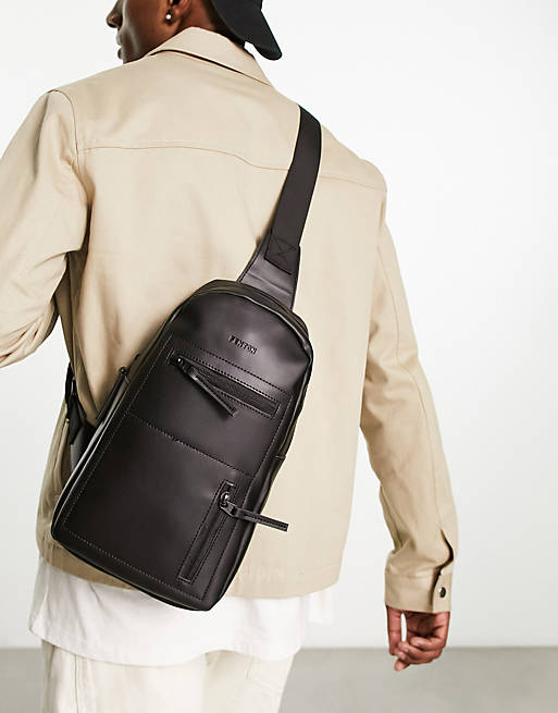 Fenton single strap mini cross body bag in black | ASOS