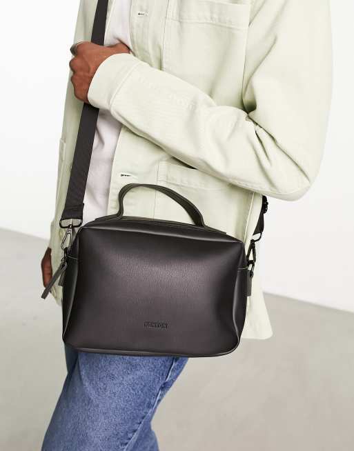 Structured black crossbody bag sale