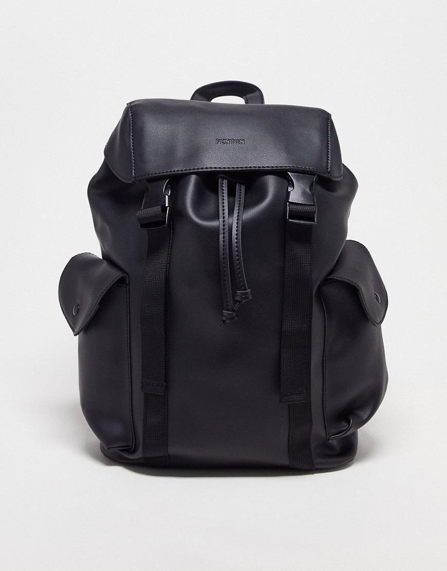 Fenton two pocket backpack in black