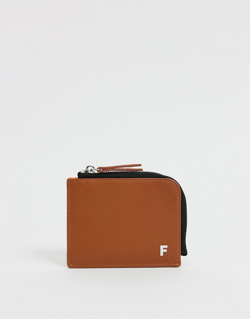Fenton zip around pu wallet-Brown