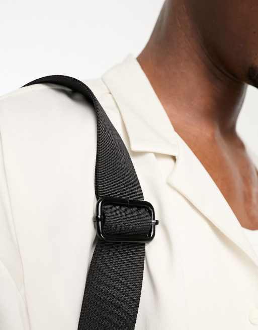 Fenton zip pocket cross body bag in black | ASOS