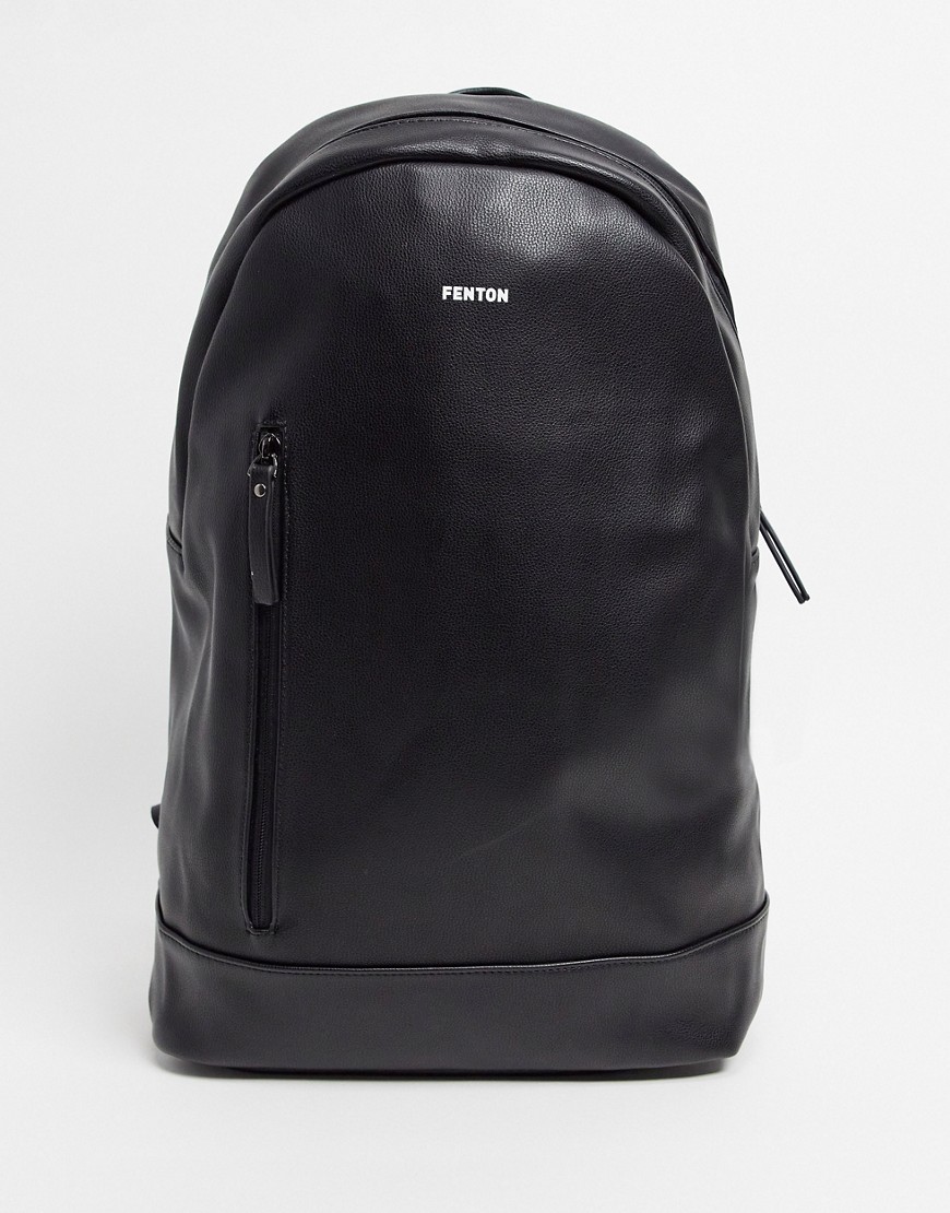 Fenton zip pu backpack-Black
