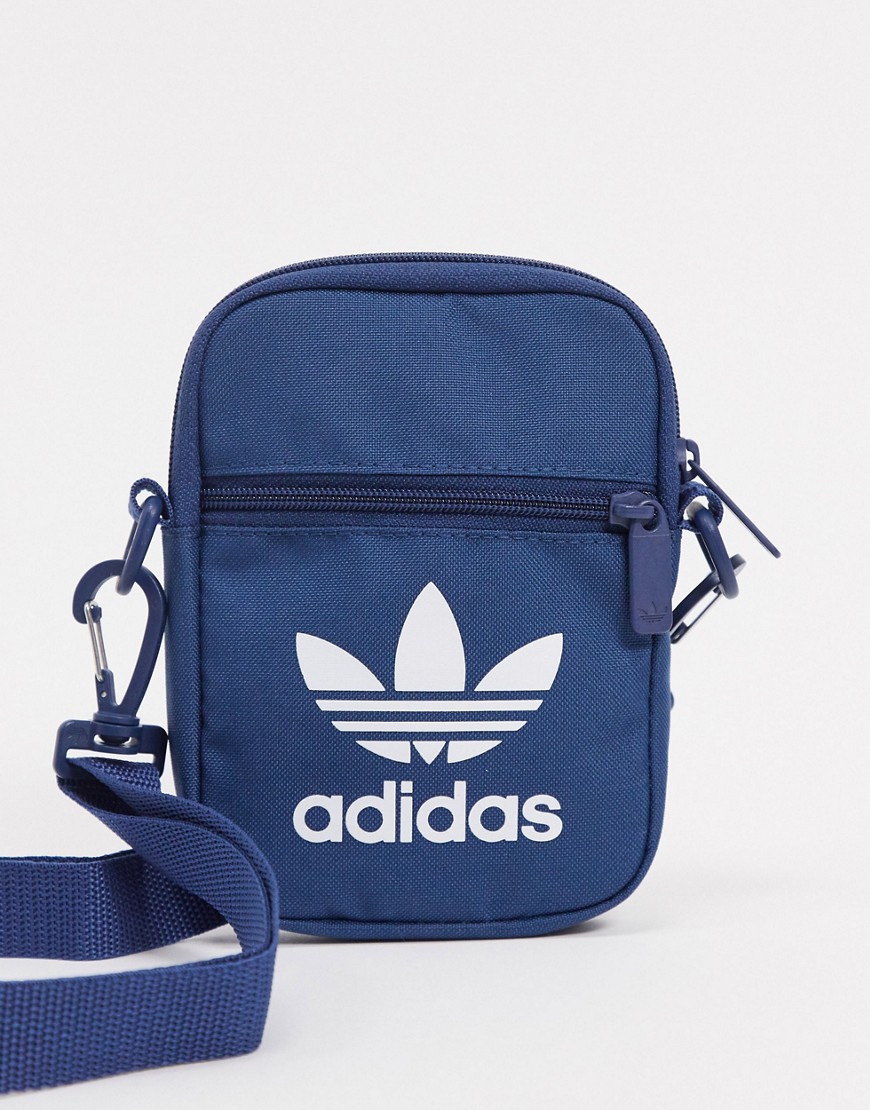 фото Фестивальная сумка с логотипом-трилистником adidas originals-синий