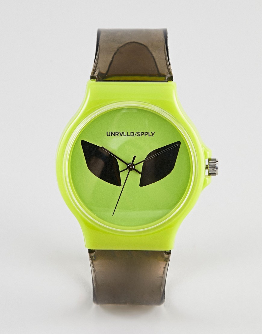 фото Фестивальные часы с отделкой под инопланетянина asos design-черный