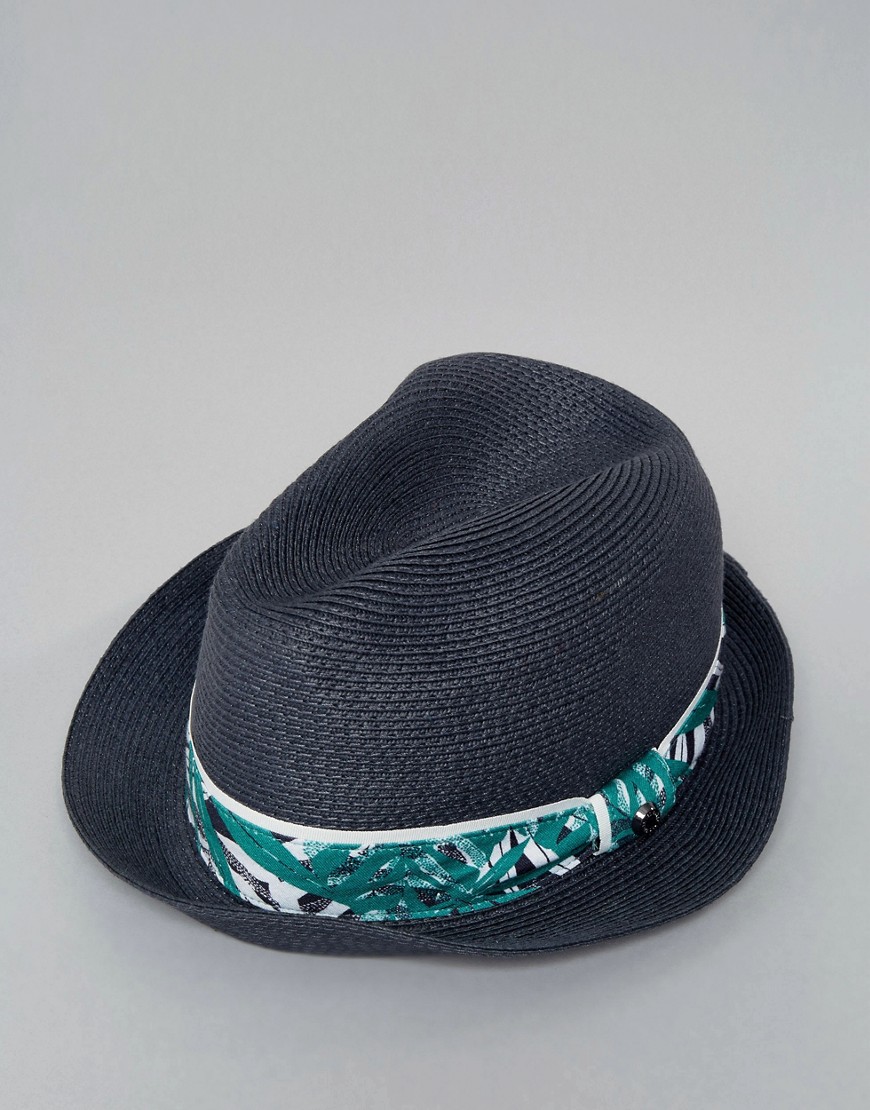фото Фетровая шляпа с принтом ted baker-синий