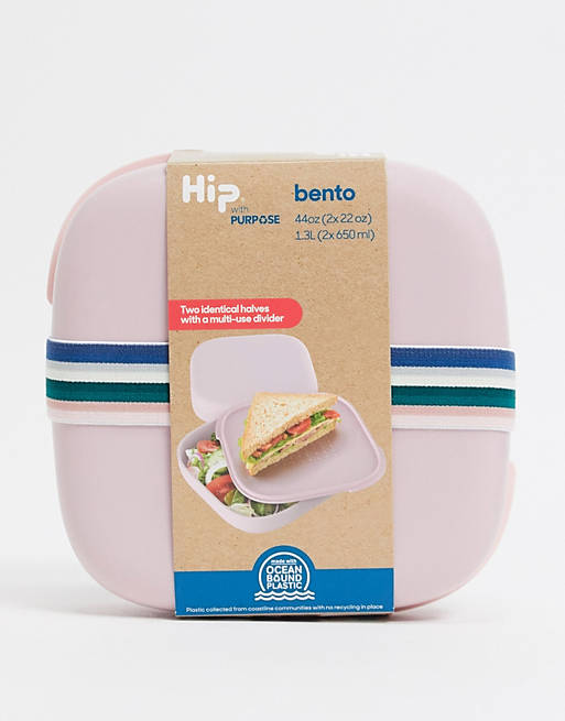Fiambrera rosa Bento Box de plástico Ocean Bound de Hip