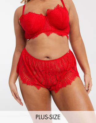 red lace panties plus size