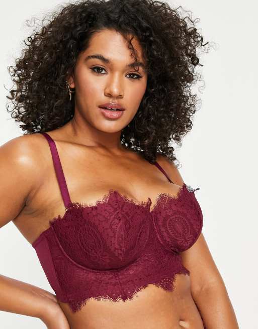 Gossard - Femme - Soutien-gorge pigeonnant rembourré à armatures avec  détail en dentelle - Noir