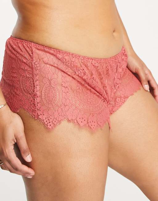 Figleaves Curve – Adore – Spitzenslip im französischen Stil in der Farbe Rouge, 4 von 4