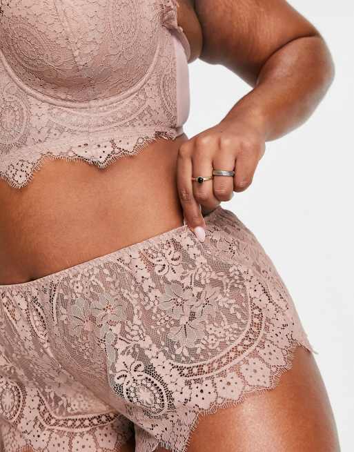 Figleaves Curve – Adore – Spitzenslip im französischen Stil in Nerzbraun, 3 von 4