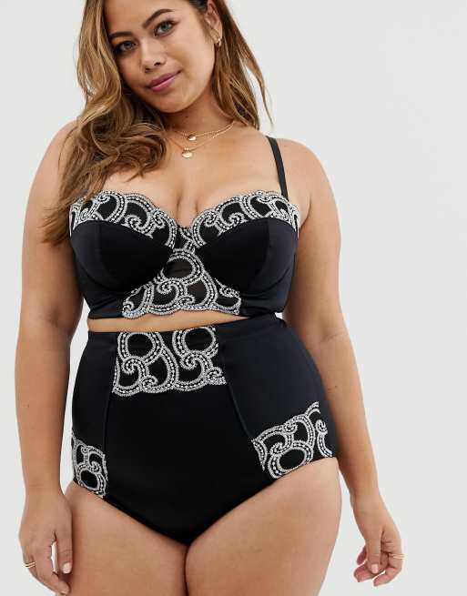 Figleaves Curve Decadence high waisted embroidered shapewear