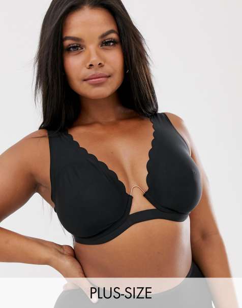 Figleaves Curve – Smoothing Luxe – Svart behå med synlig bygel - view 1
