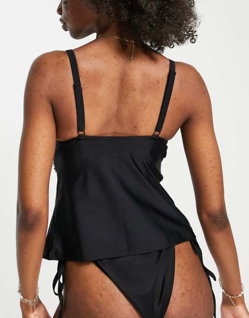 Black best sale tankini swimsuit