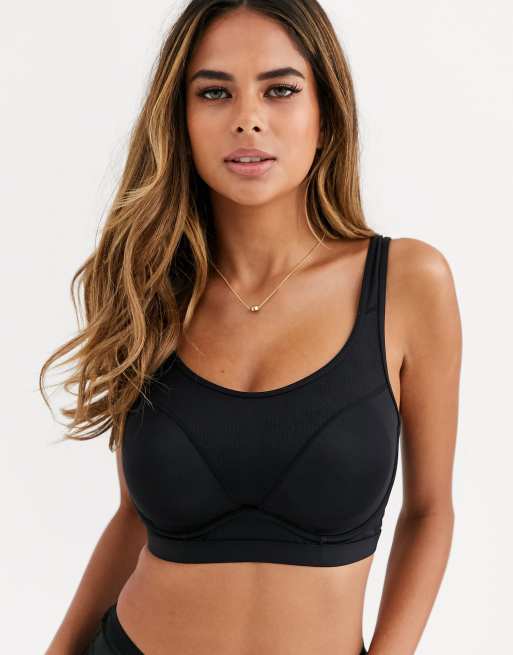 Figleaves Fuller Bust wired sports bra in black