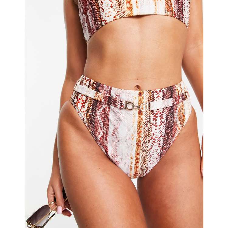 Snake print sale bikini bottoms