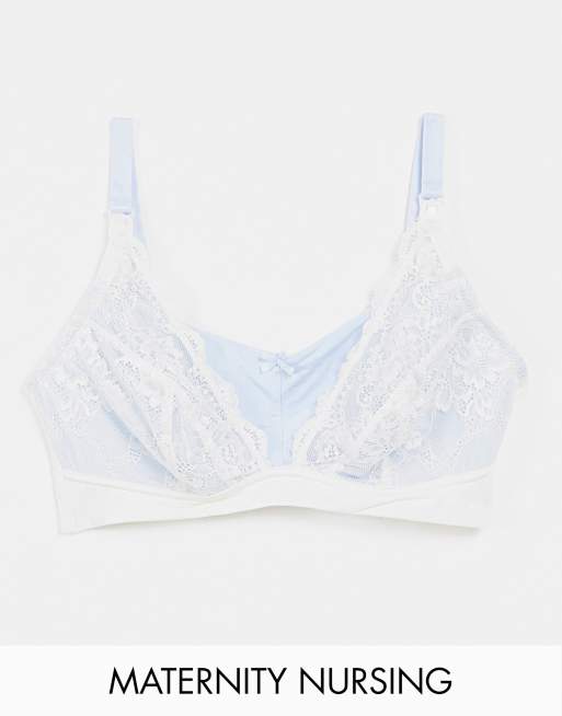 Figleaves – Juliette – Still-BH ohne Bügel in Blau