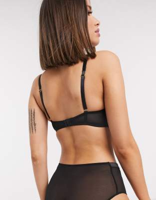 reggiseno nero trasparente