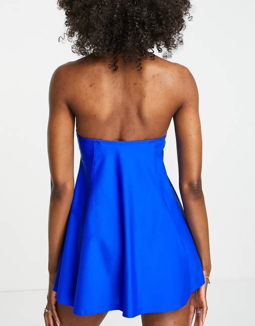 Figleaves - Poitrines généreuses - Rene - Robe de bain gainante au niveau du ventre - Bleu de cobalt, 2 de 4