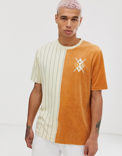 Fila Abramo half and half texture t-shirt in bran