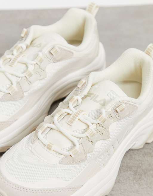 Fila Alpha Ray Linear Sneakers In Off White