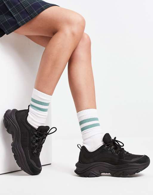 Black chunky store trainers fila