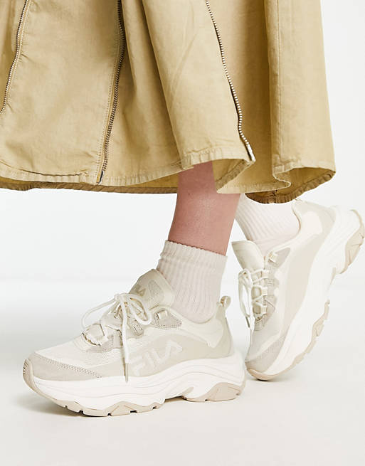 Fila Alpha Ray Linear trainers in off white | ASOS