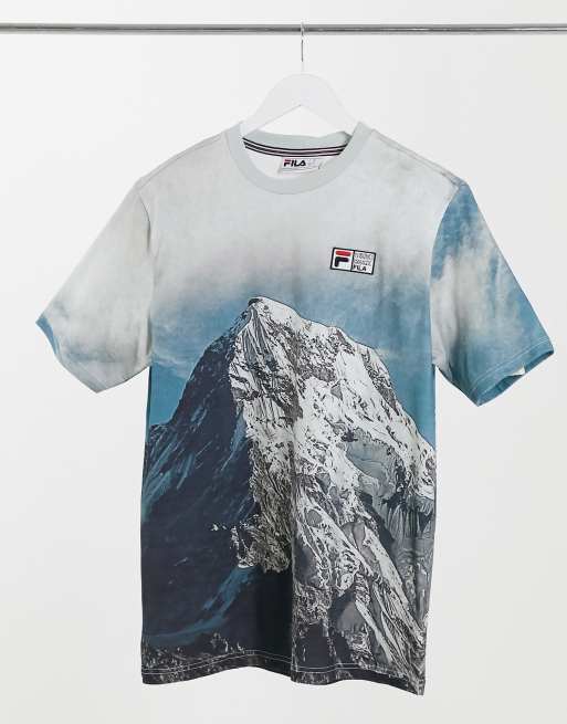 Fila alps printed t-shirt in white