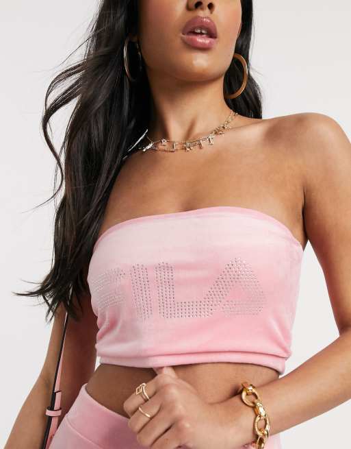 Fila – Bandeautopp i velour med strass, del av set, 3 av 4