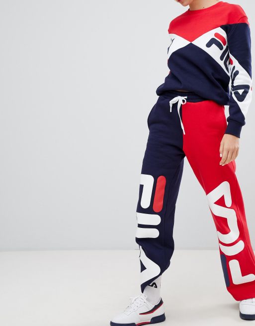 Fila Bas de surv tement color block avec grand logo sur le devant partie d ensemble