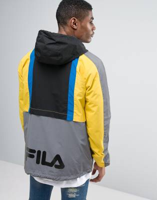 Fila Black Hooded Jacket With Logo Panel | ASOS