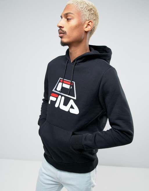 Fila men's black clearance hoodie