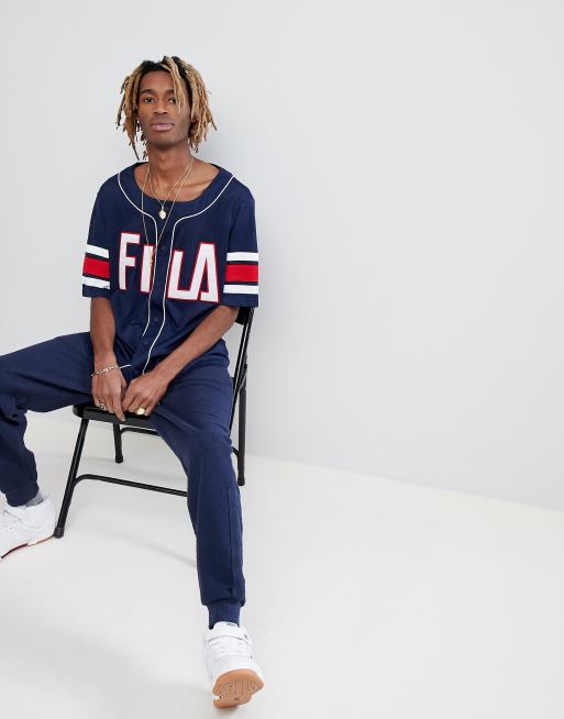 Fila Baseball T-Shirt In Navy | ASOS