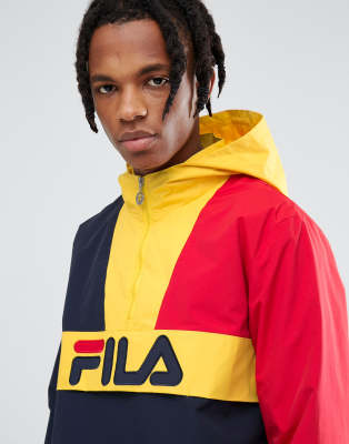 yellow and red fila jacket