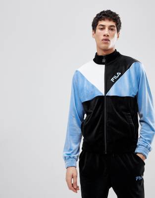 blue velour fila tracksuit