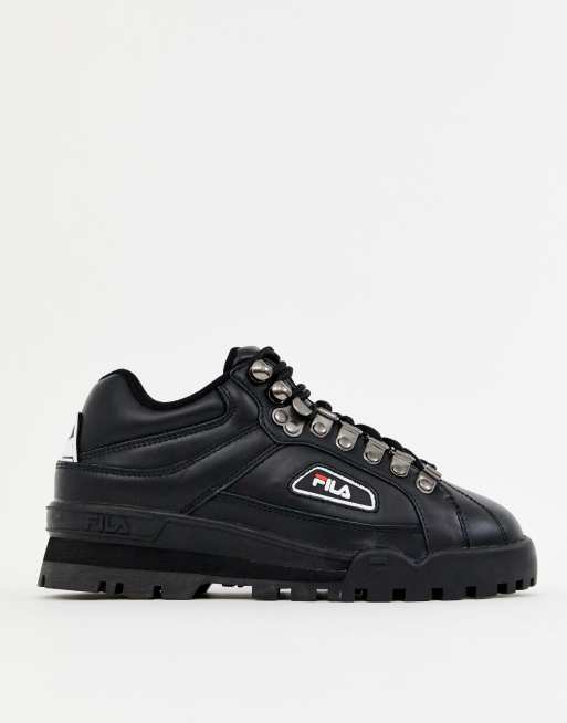 Fila shop black leather