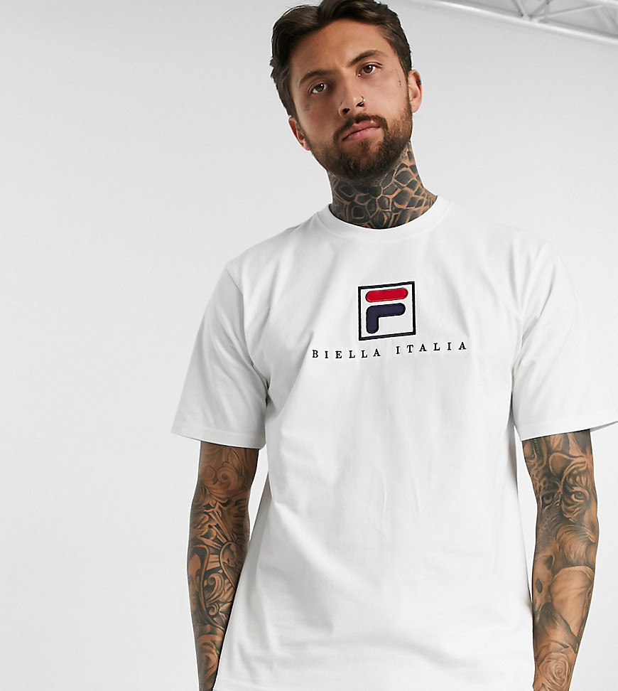 Fila Blade archive logo t-shirt in white exclusive at ASOS