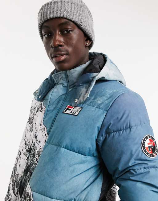 Fila padded jacket with buckle fastening and chest clearance logo