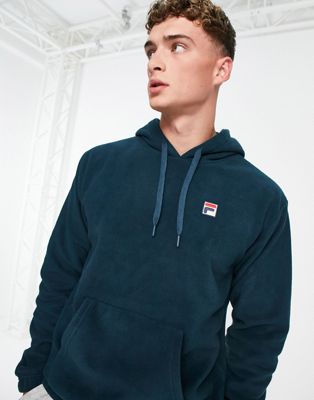 Fila borg hoodie with logo in green