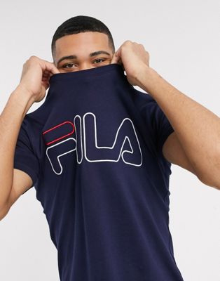 Fila Men S Borough Embroidered Logo Graphic T Shirt In Navy Modesens