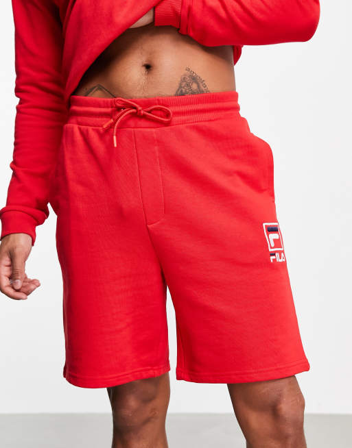 Red fila shorts new arrivals