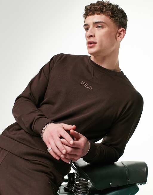 Fila – Brun sweatshirt med logga, endast hos ASOS, 3 av 4